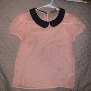 Princess Vera Wang Pink Collar Blouse